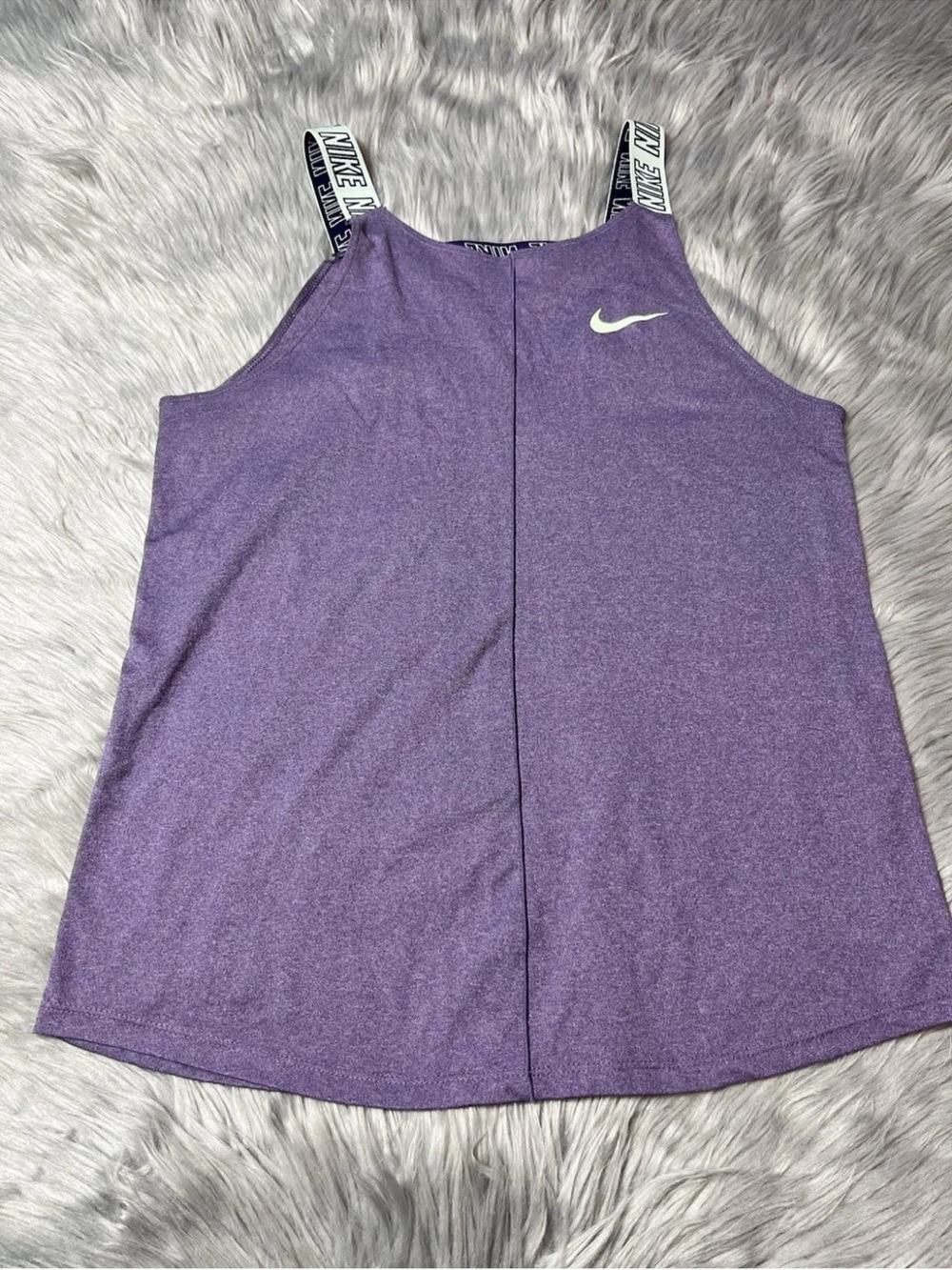 Nike Girls Dri Fit Elastika Heathered Purple Tank Size XL